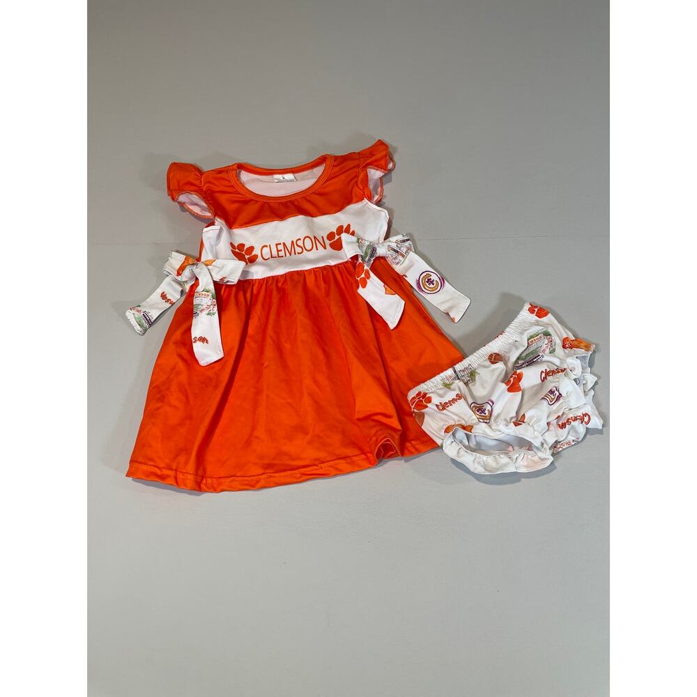 Clemson Tigers NCAA Team Dress Size 3T with Matching Bloomers